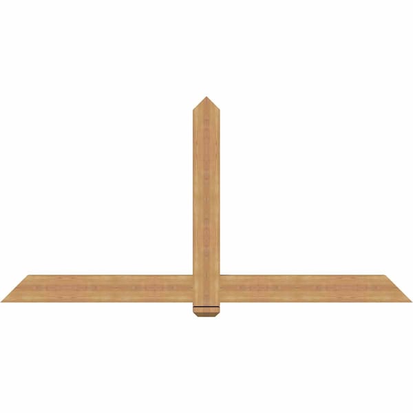 Ekena Millwork Eugene Smooth Timber Gable Bracket, Western Red Cedar, 84"W x 42"H x 3 1/2"D x 5 1/2"F, 12/12 Pitch GBW084X42X0406EUG00SWR - main
